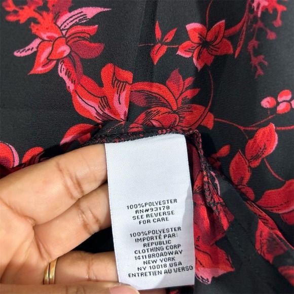 Carmen Marc Valvo Women's Floral Lace Blouse Multicolor Size S Petites - Picture 5 of 7